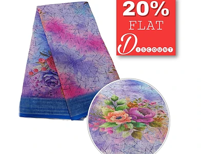 Linen saree lavender