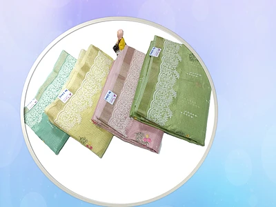 Image of Linen Tissue Saree - 2