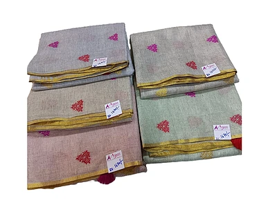 Image of LINEN COTTON SAREE - 2