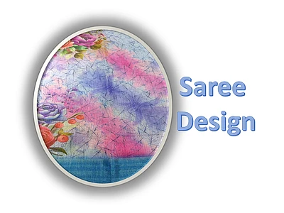 Image of Linen saree lavender - 3