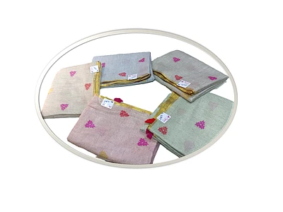 Image of LINEN COTTON SAREE - 4