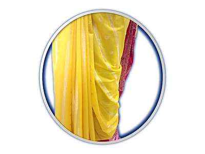 Image of Banarasi Soft Silk Saree Yellow - 2